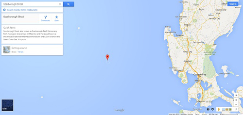  Google Map xóa tên gọi Trung Quốc trên bãi cạn Scarborough